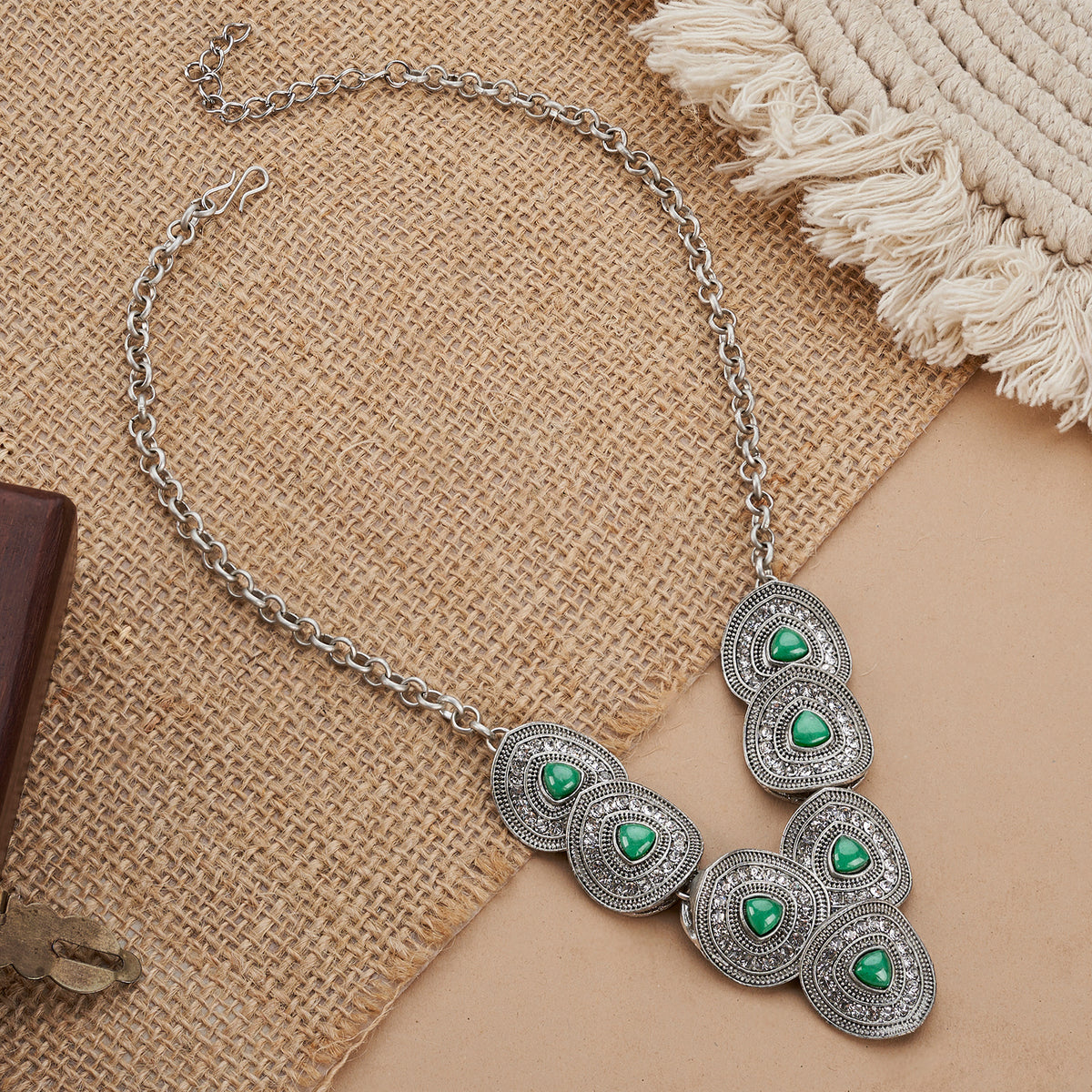 Teejh Sudamati Silver Turquoise Necklace