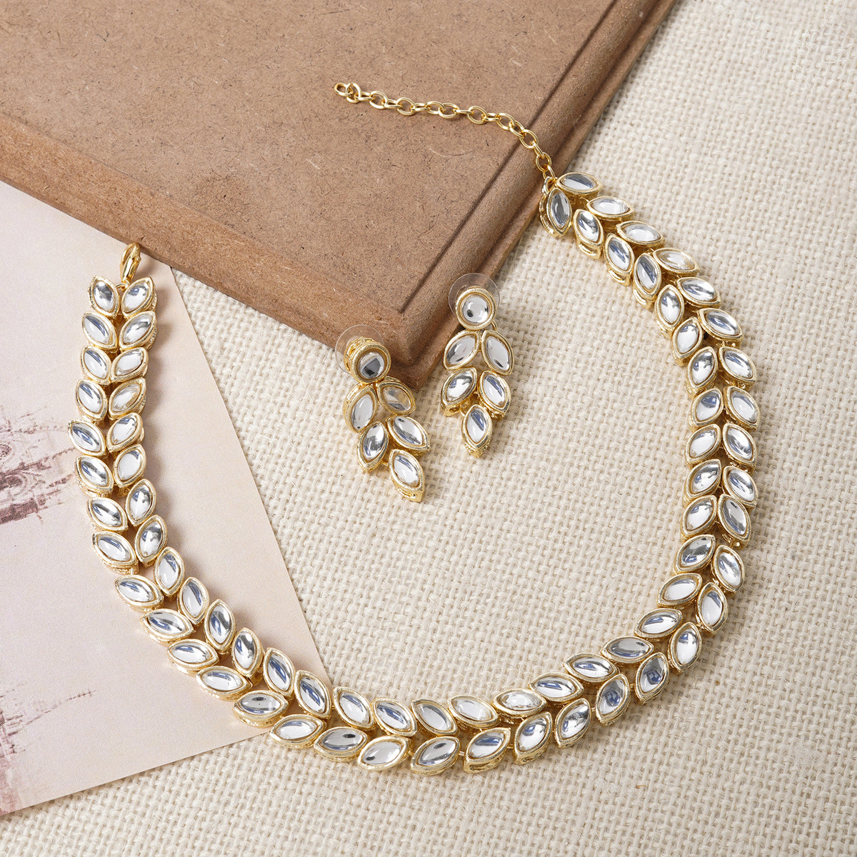 Teejh Anuka Pearl and Polki Necklace
