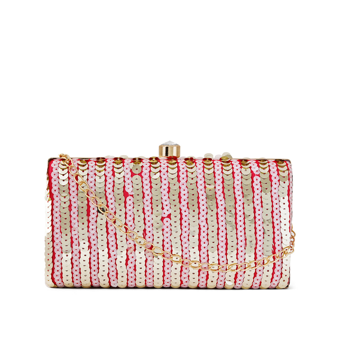 Sereia Pink Sequin Clutch