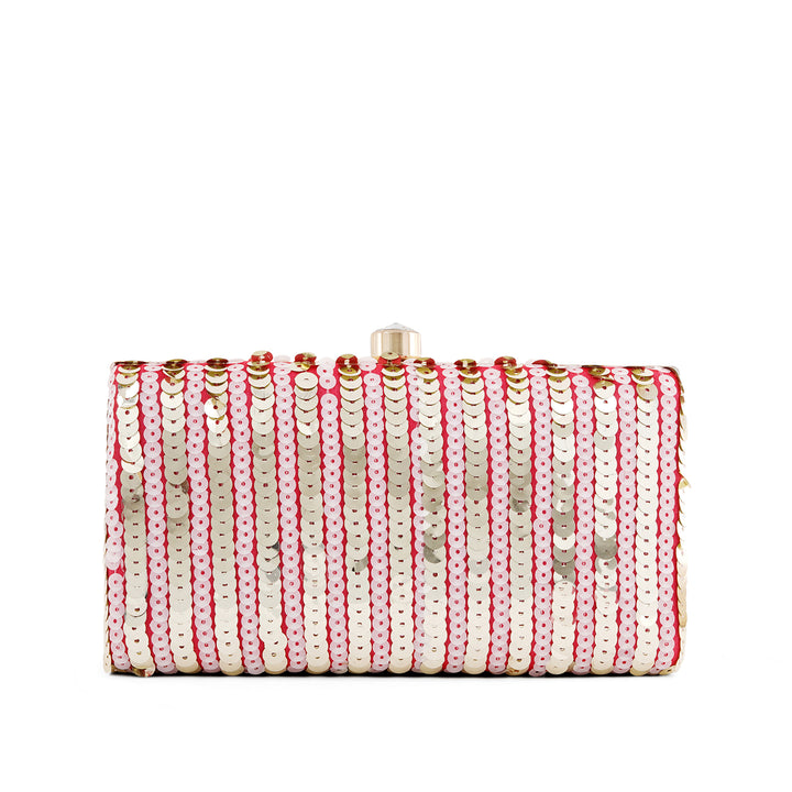 Sereia Pink Sequin Clutch