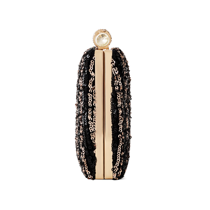 Ezra Black &amp; Silver Sequin Clutch