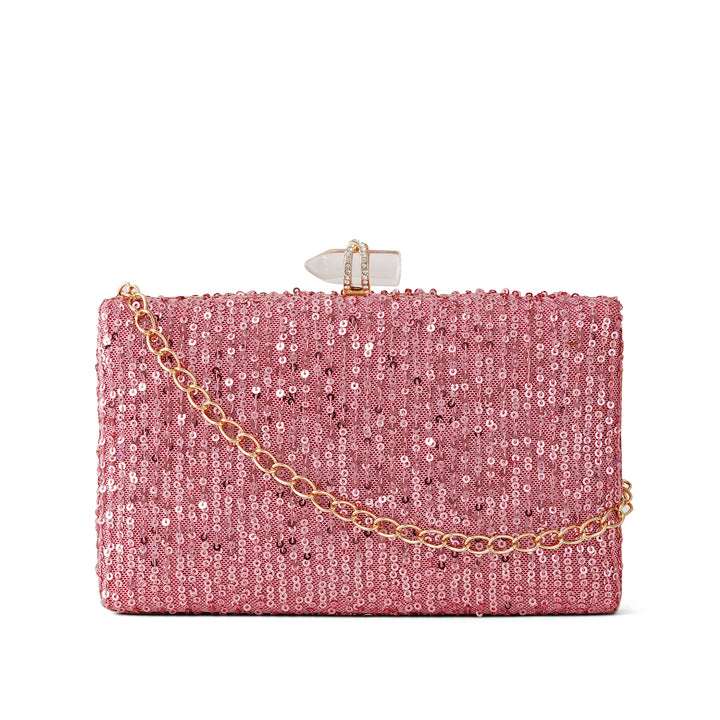 Arien Pink Sequin Clutch