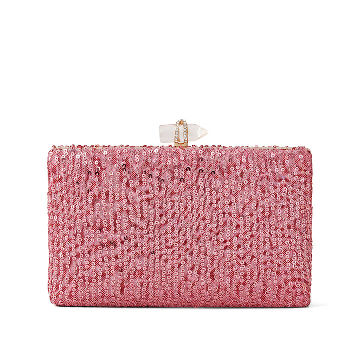Arien Pink Sequin Clutch
