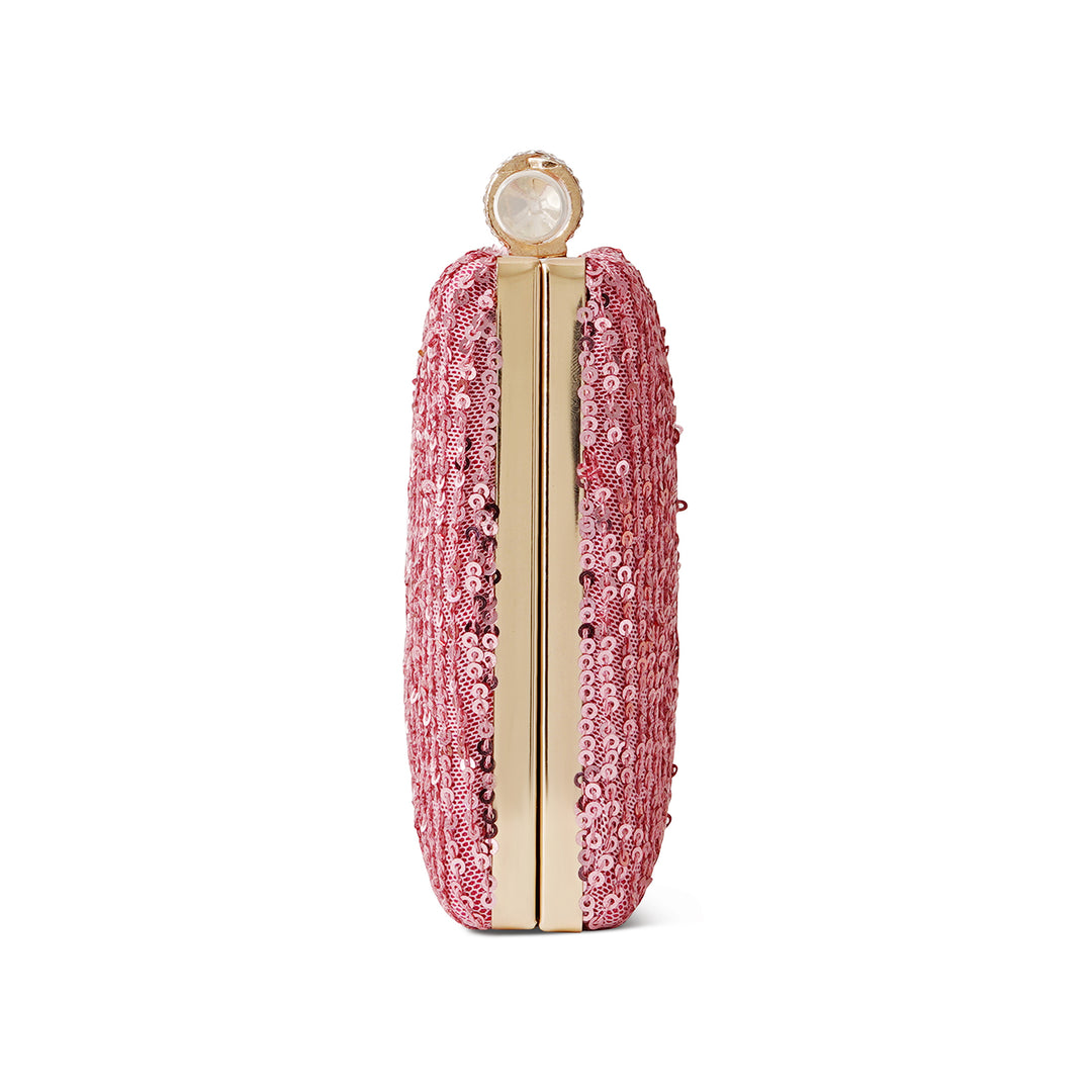Arien Pink Sequin Clutch
