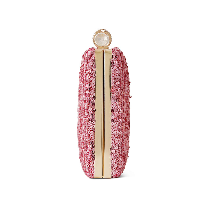 Arien Pink Sequin Clutch