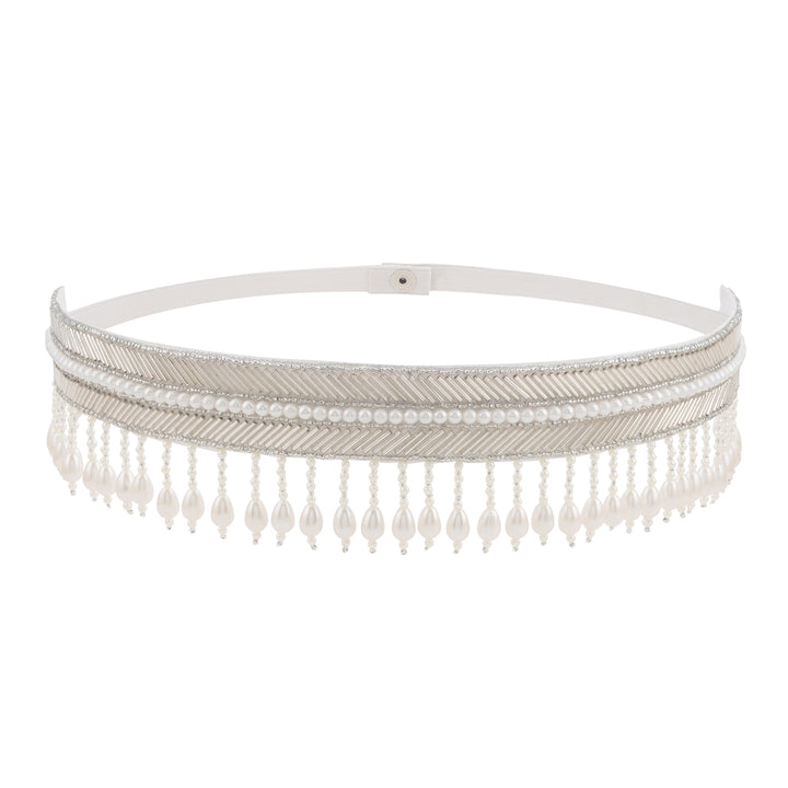 Teejh Naysa Pearl Silver Belt