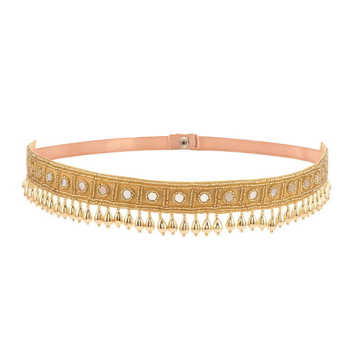 Teejh Zivah Bead Mirror Gold Belt