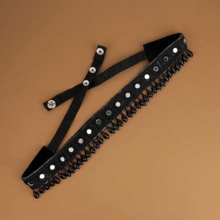 Teejh Zivah Bead Mirror Black Belt