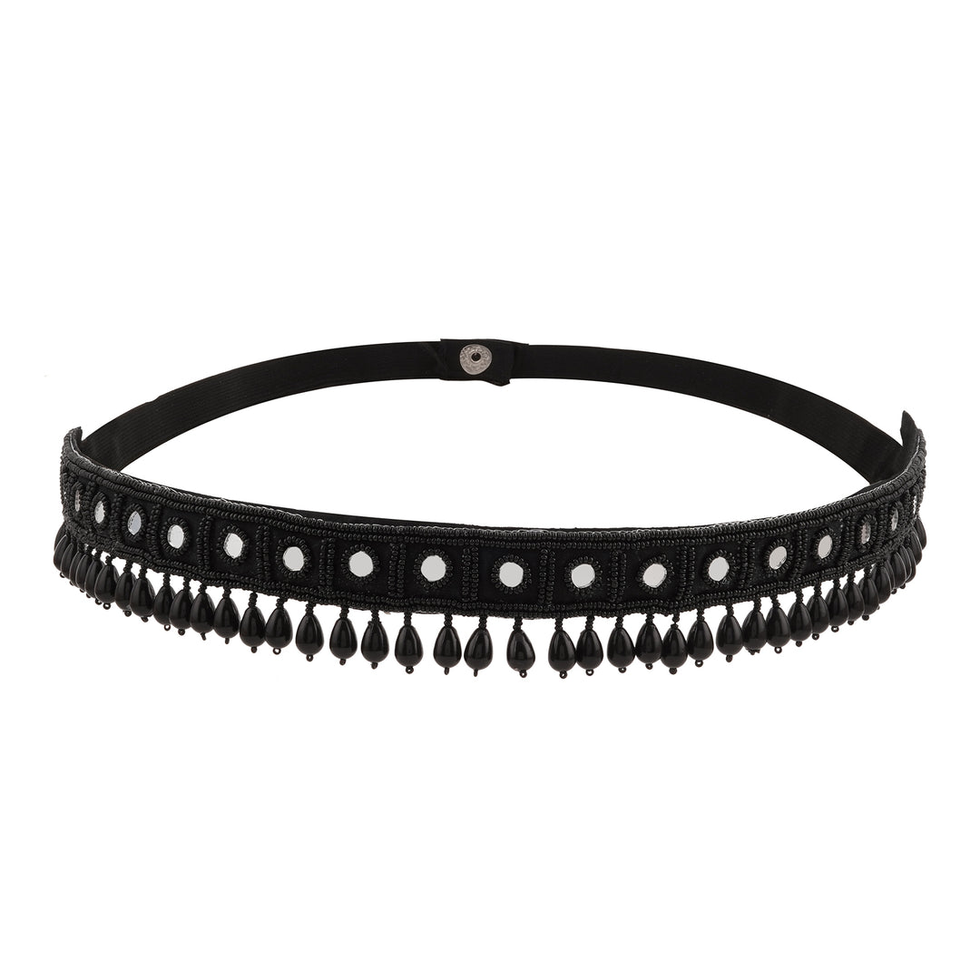 Teejh Zivah Bead Mirror Black Belt