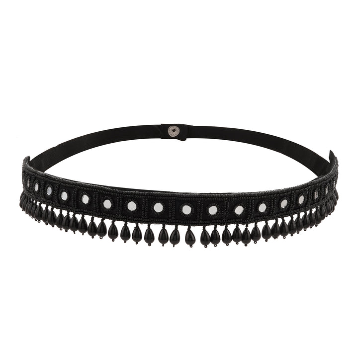 Teejh Zivah Bead Mirror Black Belt