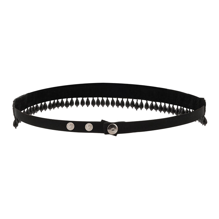 Teejh Zivah Bead Mirror Black Belt