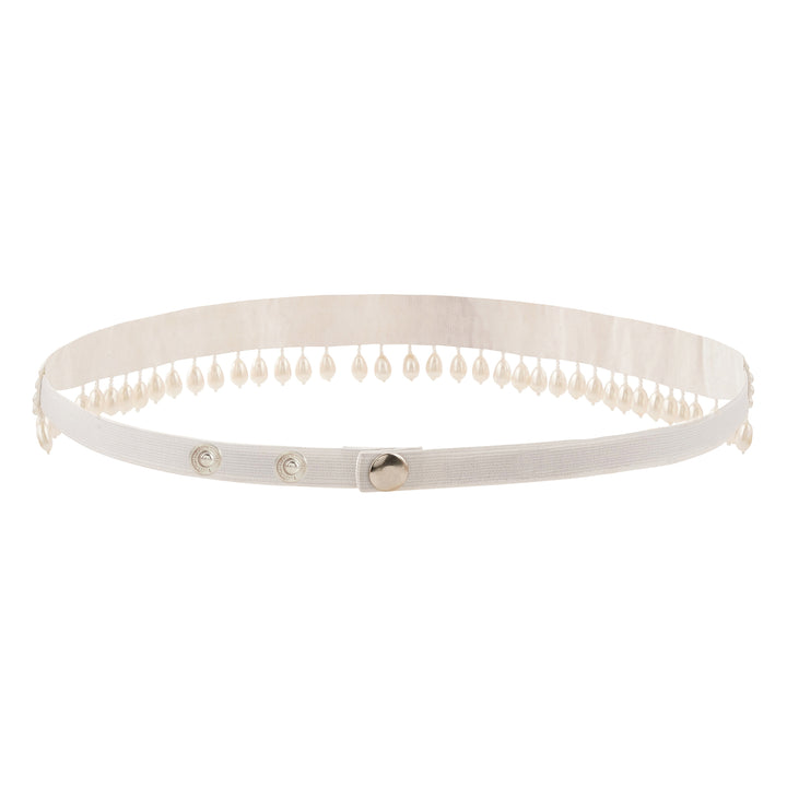 Teejh Zaaria Pearl White Belt