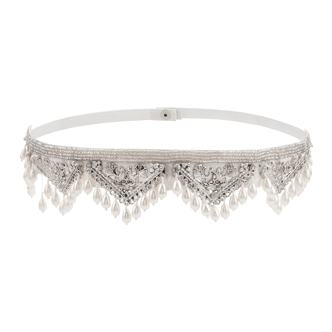 Teejh Qiyara Bead Silver Belt