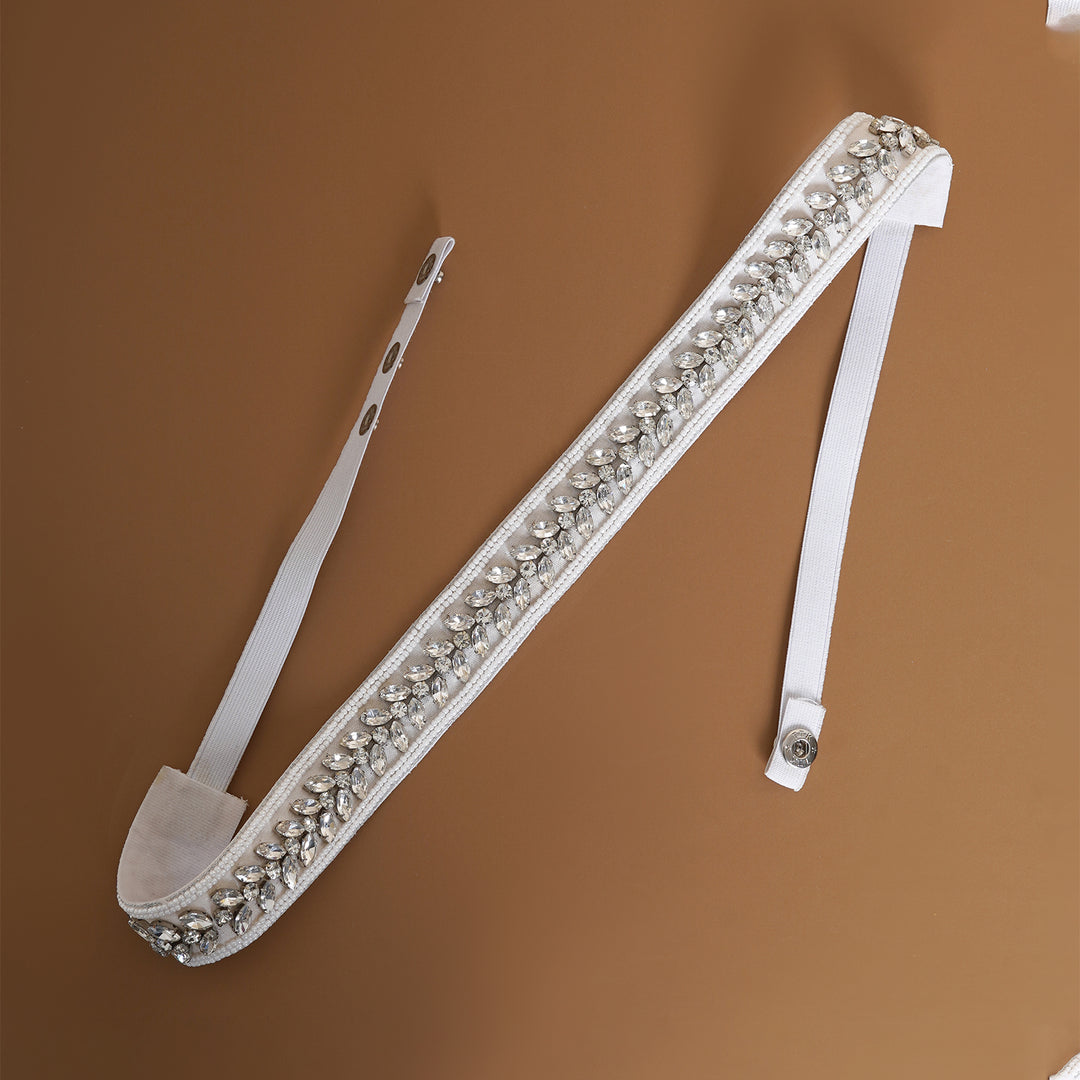Teejh Palki Stone Silver Belt