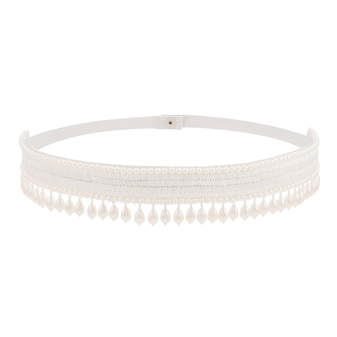 Teejh Xiti Pearl White Belt