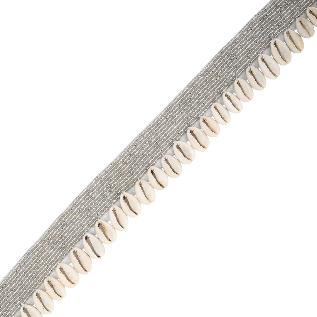 Teejh Ambrai Bead Shell Silver Belt