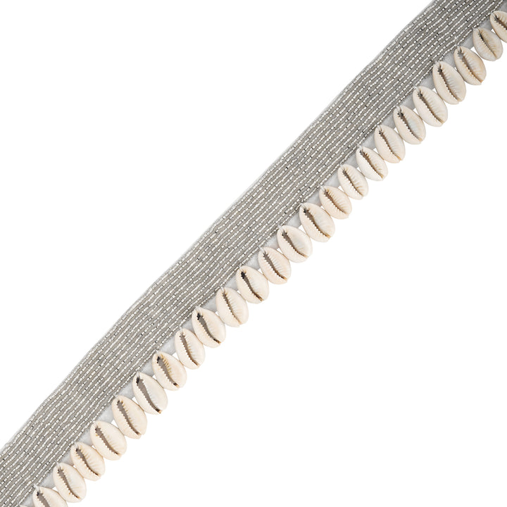 Teejh Ambrai Bead Shell Silver Belt