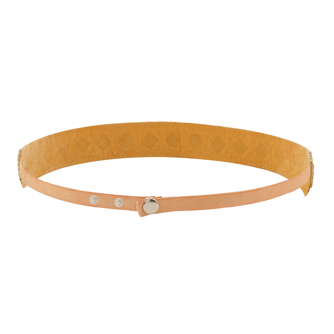 Teejh Kahani Bead Mirror Gold Belt