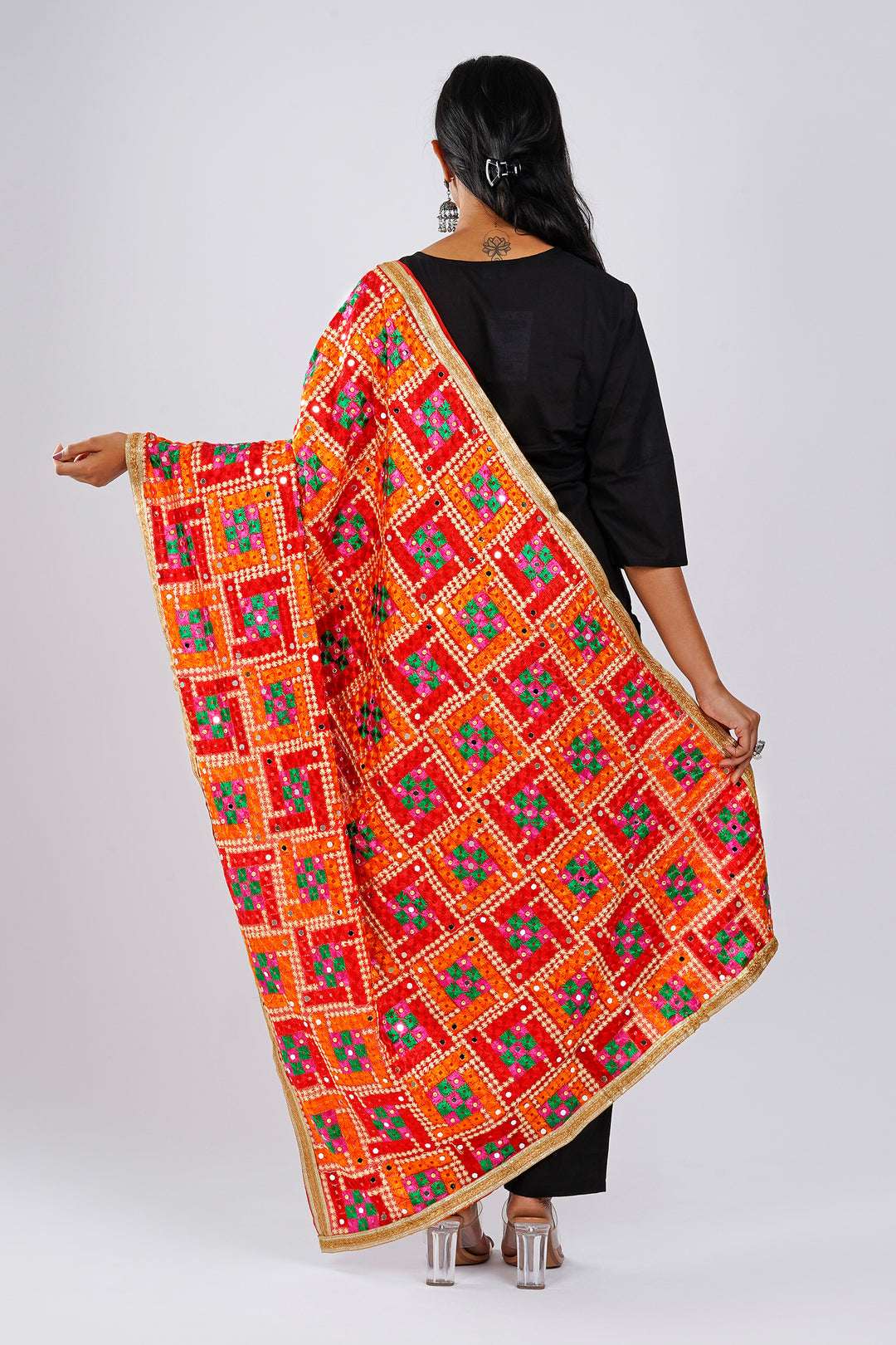 Teejh Patiala kudi Phulkari Dupatta