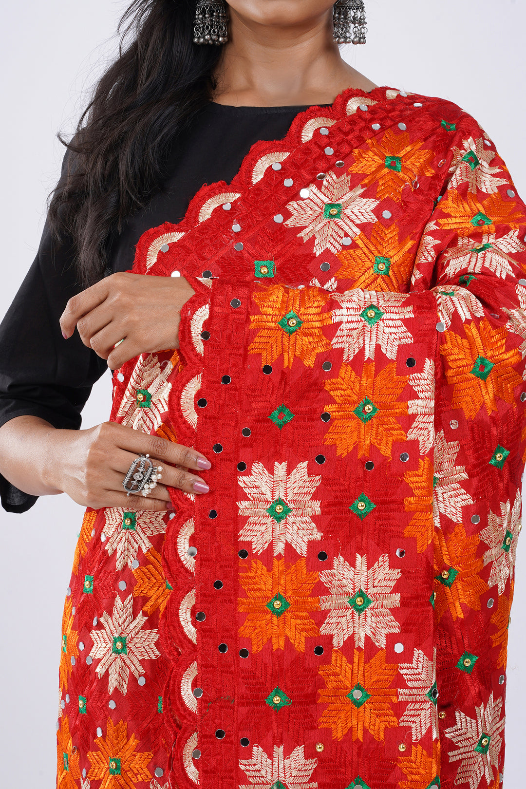 Teejh Amritsari Phulkari Dupatta