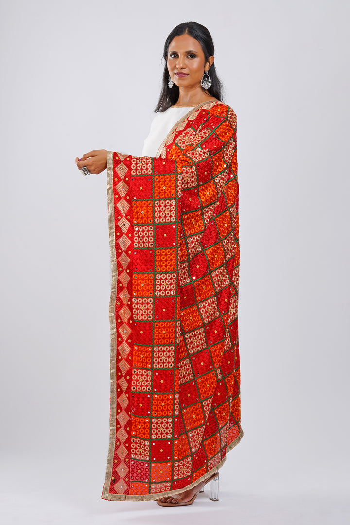 Teejh Billo Rani Phulkari Dupatta