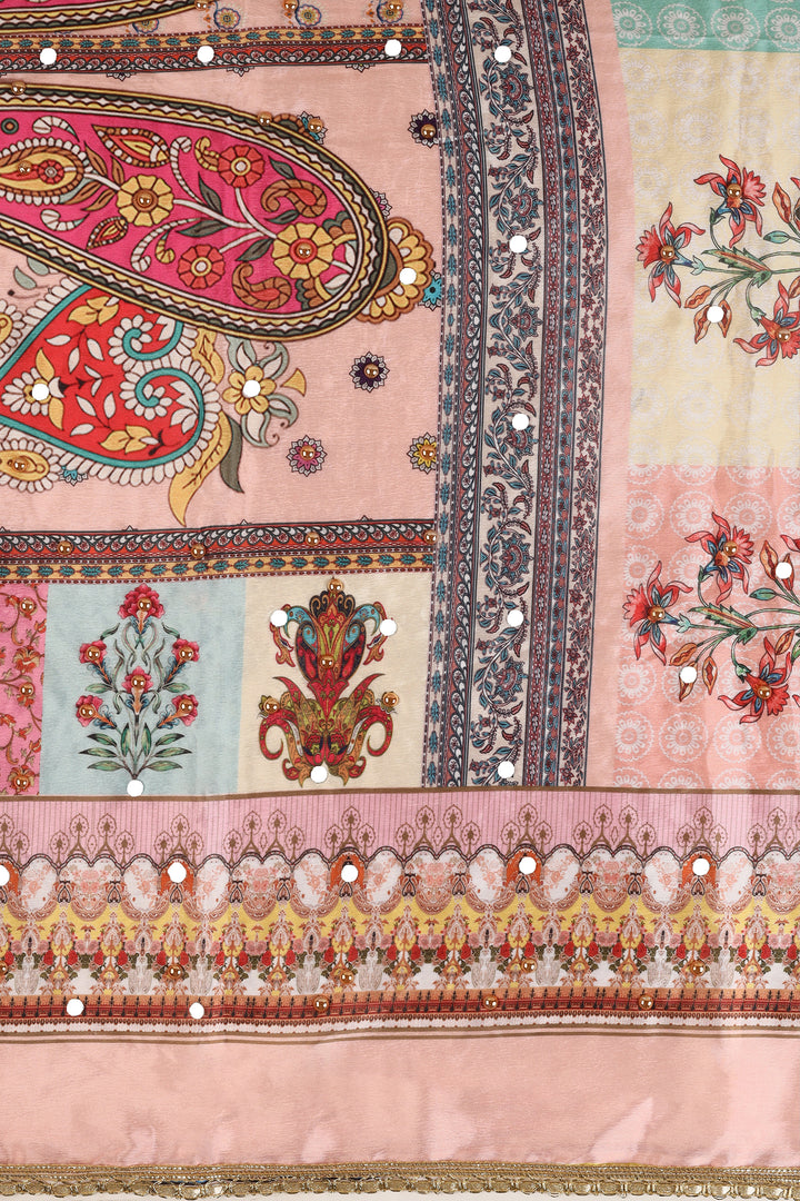 Teejh Hiraeth Embellished Printed Dupatta
