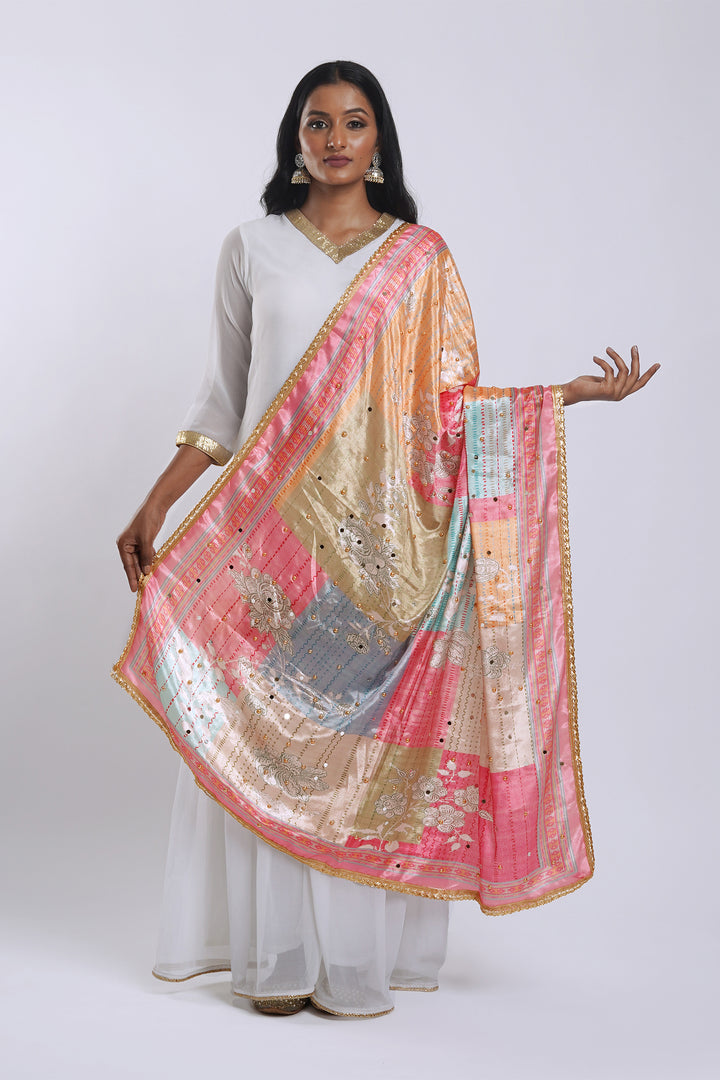 Teejh Sugandha Embellished Printed Dupatta