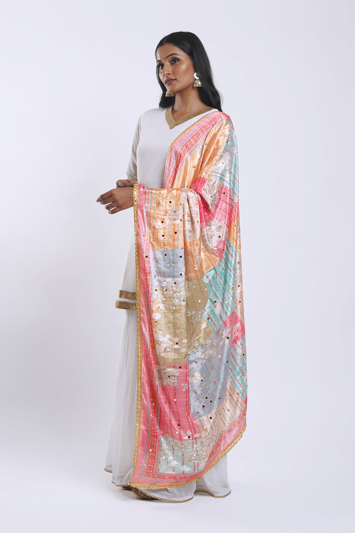 Teejh Sugandha Embellished Printed Dupatta