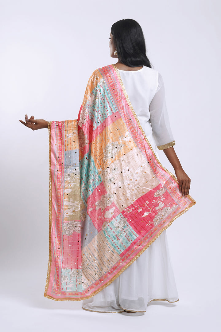 Teejh Sugandha Embellished Printed Dupatta