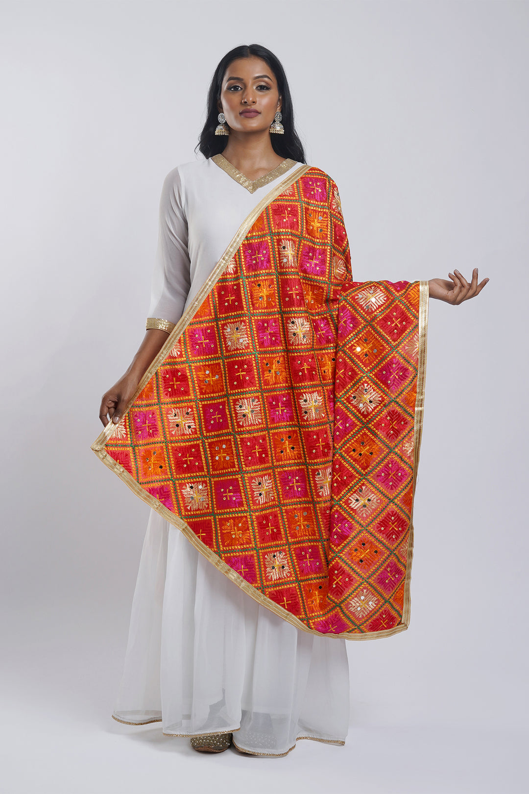 Teejh Madhurima Phulkari Dupatta