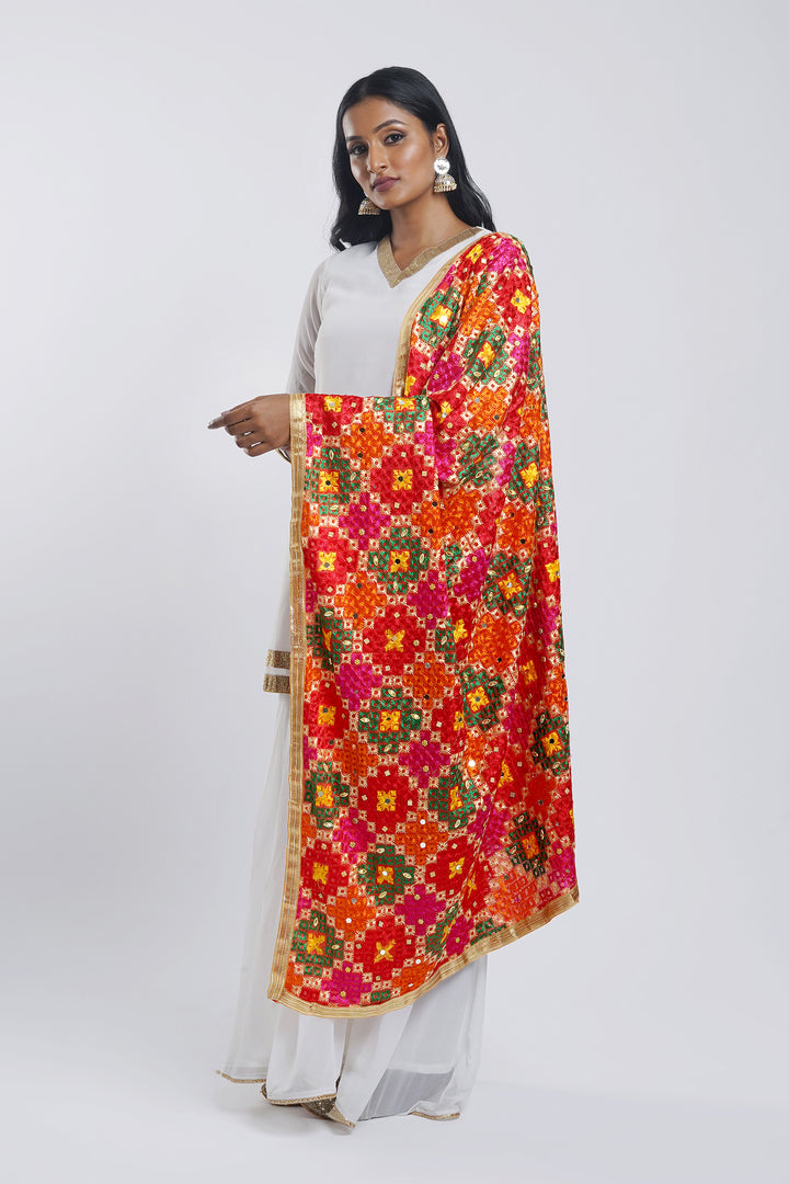 Teejh Shringar Phulkari Dupatta