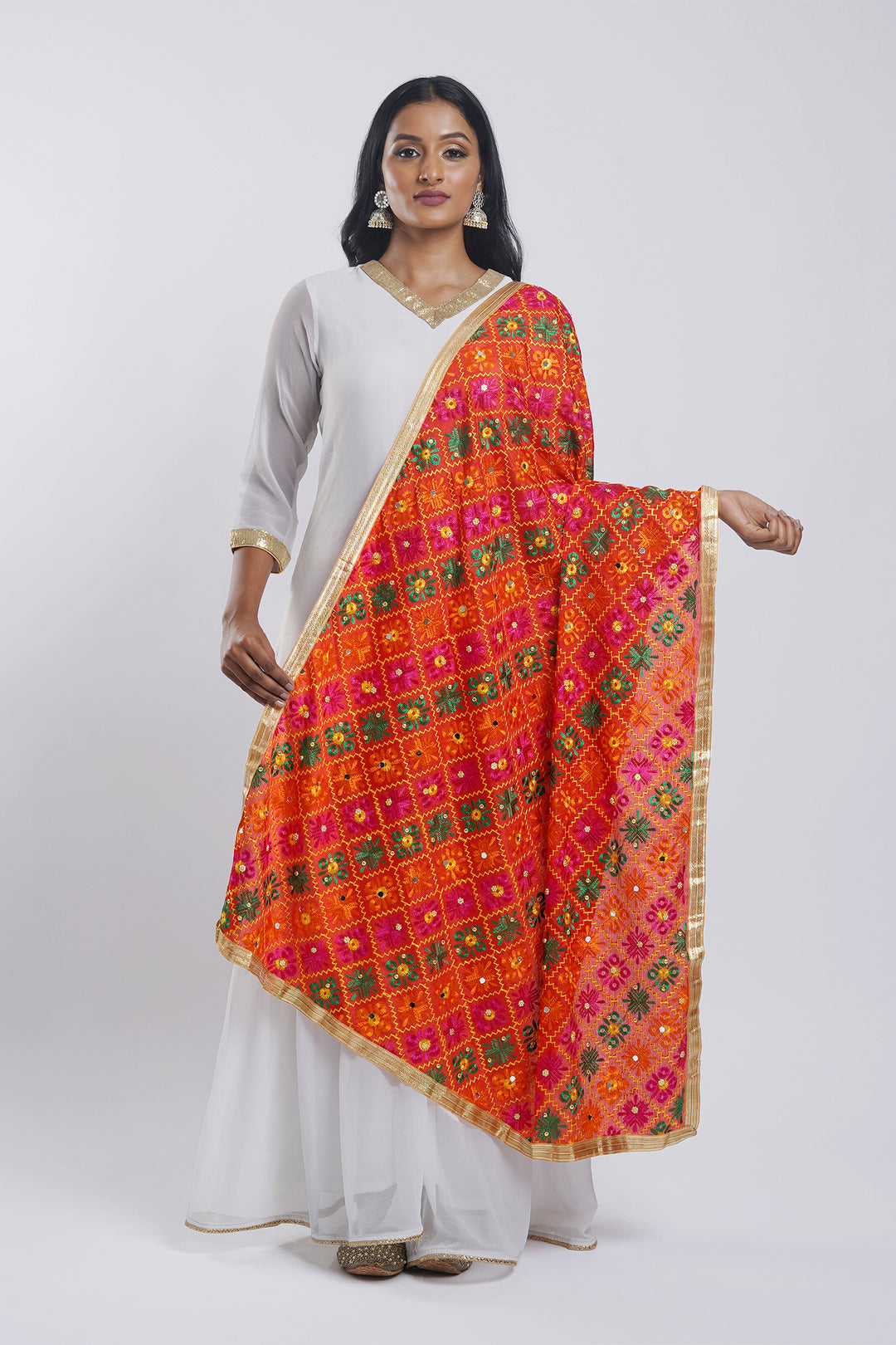 Teejh Pranjal Phulkari Dupatta
