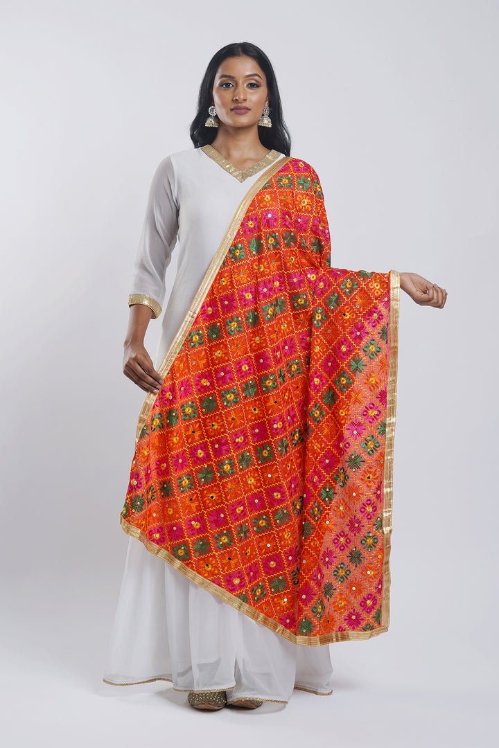 Teejh Pranjal Phulkari Dupatta