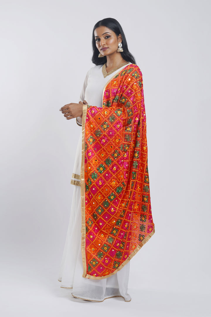 Teejh Pranjal Phulkari Dupatta