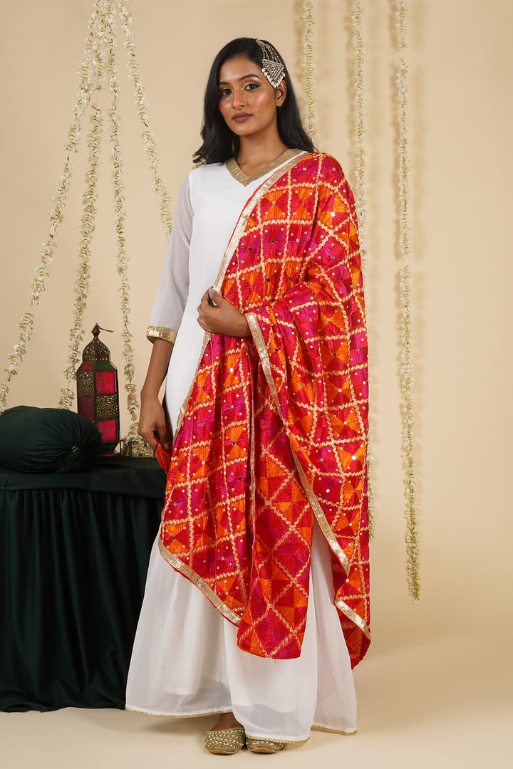 Teejh Tarangini Phulkari Dupatta