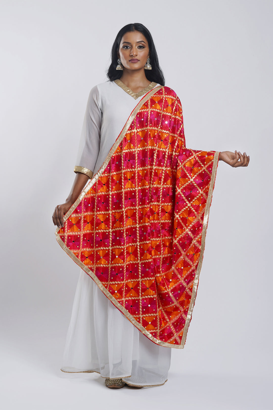 Teejh Tarangini Phulkari Dupatta