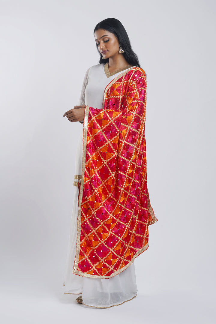 Teejh Tarangini Phulkari Dupatta