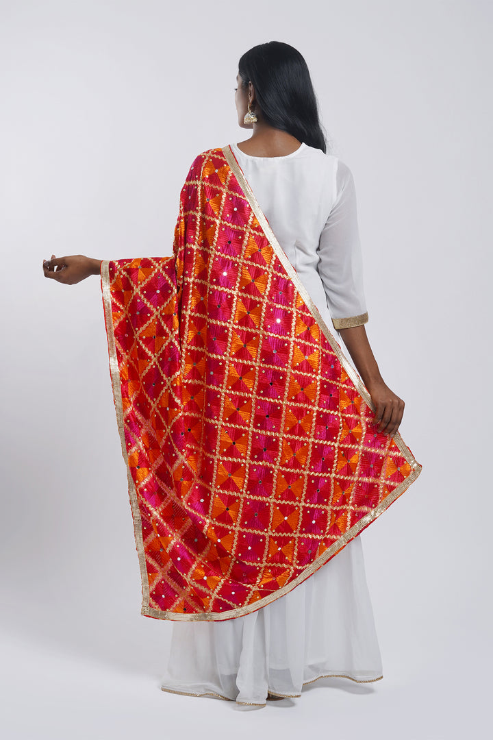 Teejh Tarangini Phulkari Dupatta