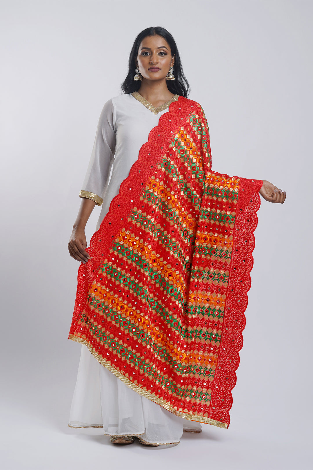 Teejh Varnika Phulkari Dupatta