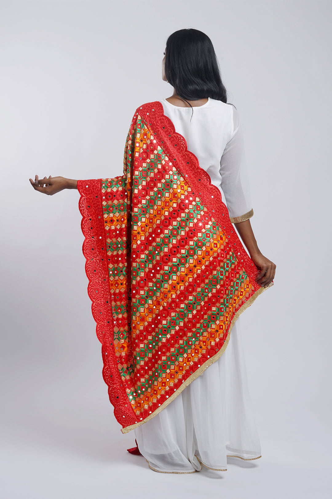 Teejh Varnika Phulkari Dupatta