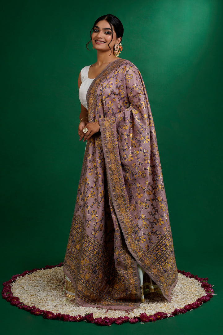Teejh Bhaagyasree Pink Banarasi Dupatta