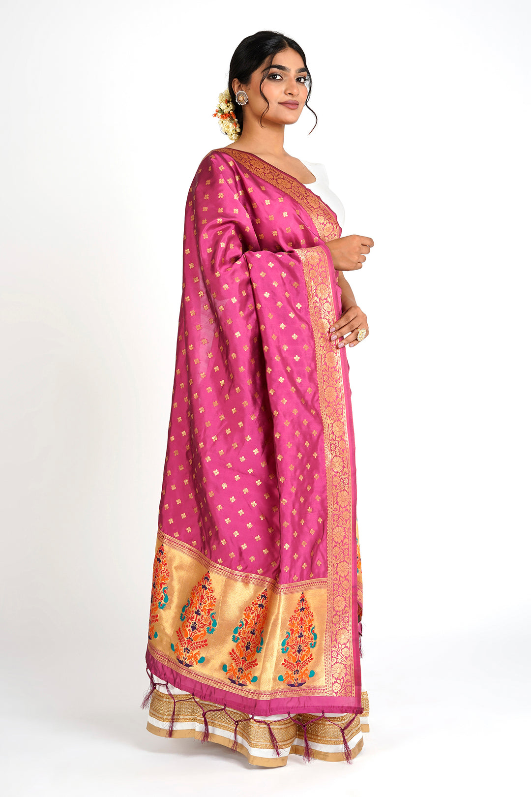 Teejh Chandra Pink Banarasi Dupatta