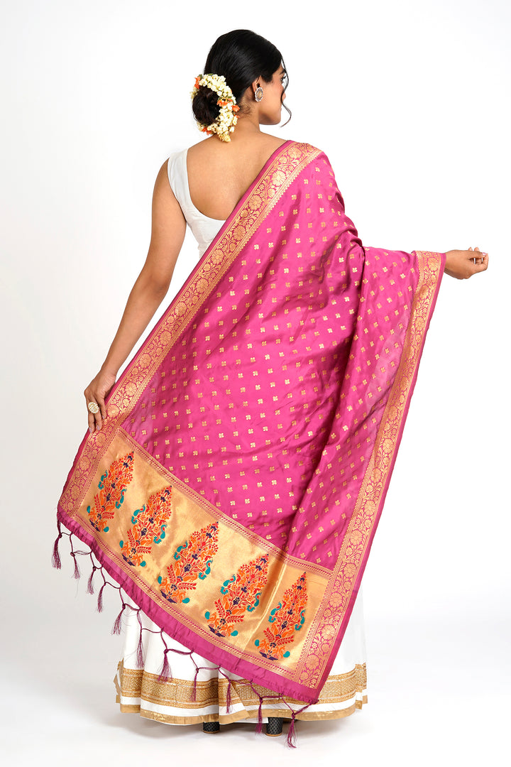 Teejh Chandra Pink Banarasi Dupatta