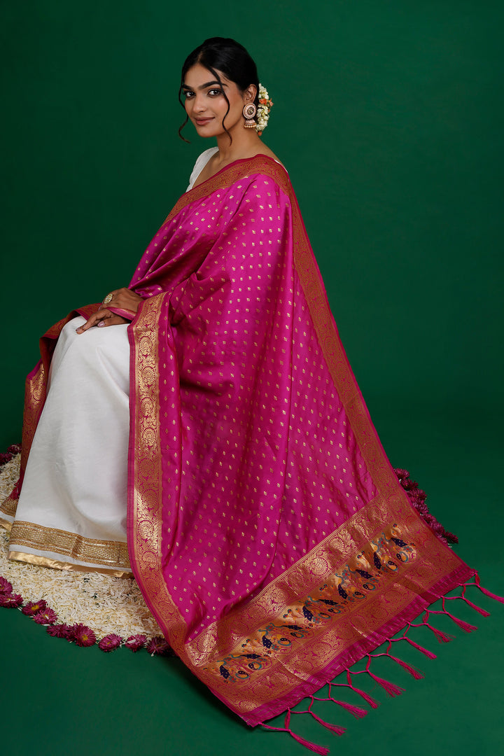 Teejh Chandira Rani Pink Banarasi Dupatta