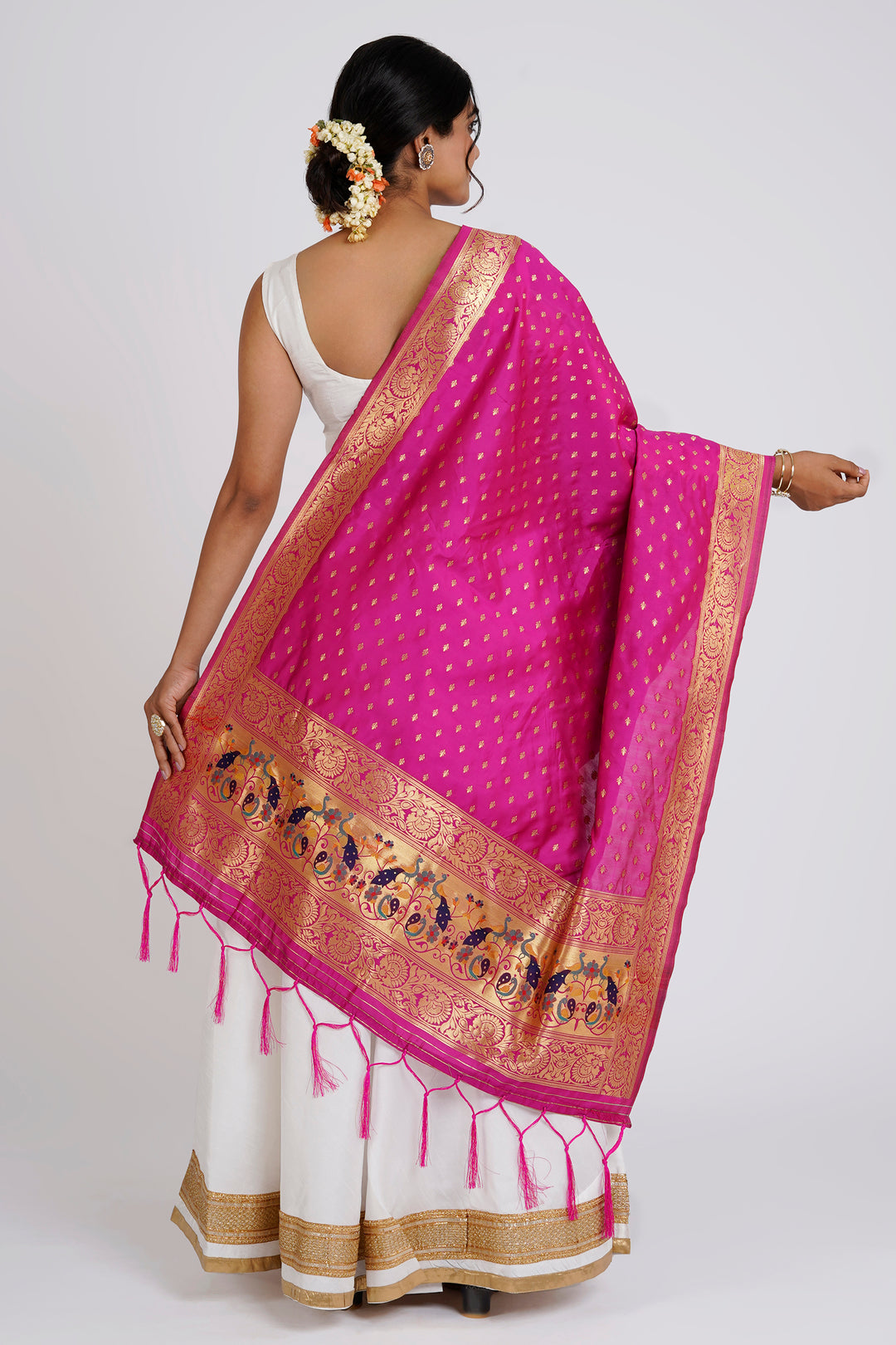 Teejh Chandira Rani Pink Banarasi Dupatta