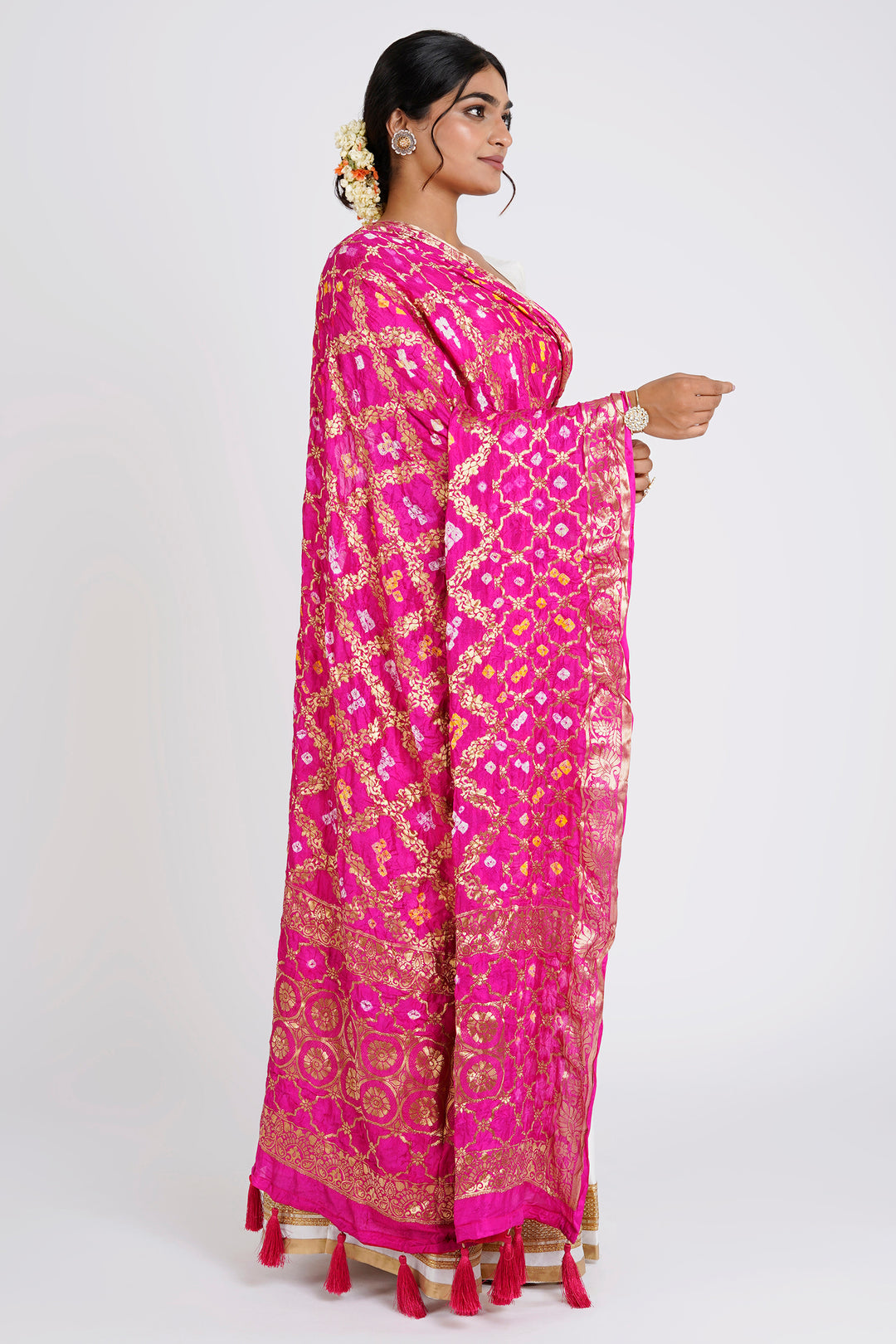 Teejh Chetna Pink Banarasi Dupatta