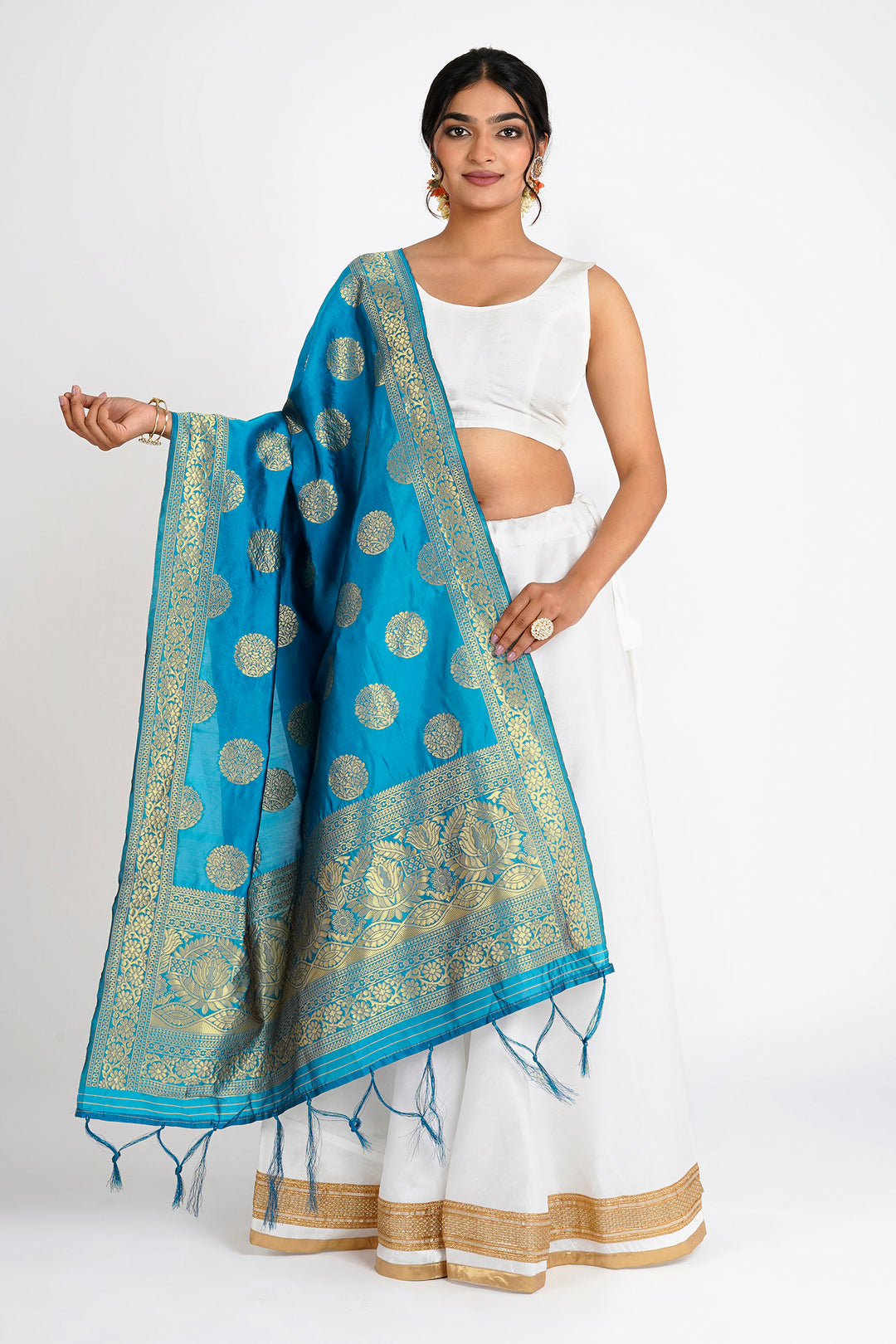 Teejh Devi Firozi Banarasi Dupatta