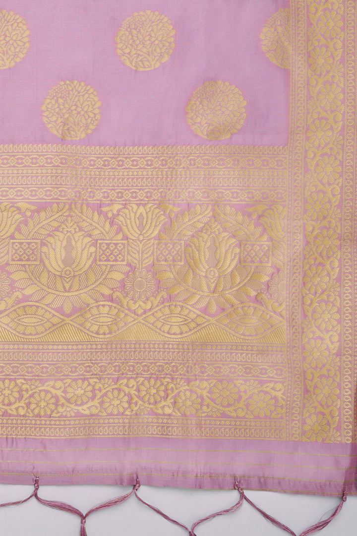 Teejh Devi Mauve Banarasi Dupatta