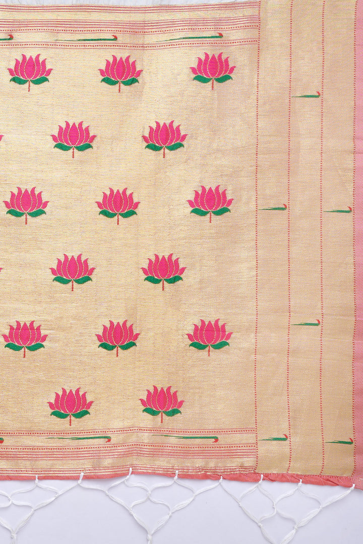 Teejh Drishti Off White Banarasi Dupatta