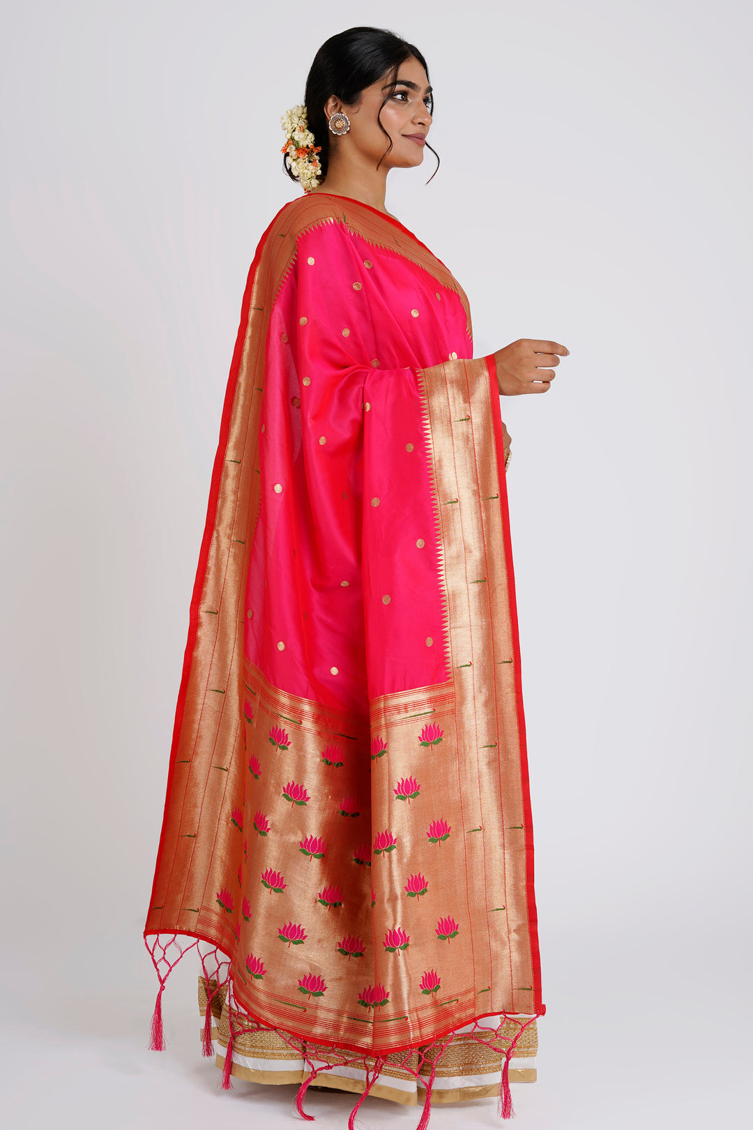 Teejh Drishti Rani Pink Banarasi Dupatta